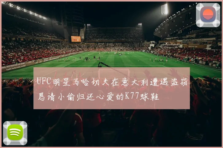 UFC明星马哈切夫在意大利遭遇盗窃恳请小偷归还心爱的K77球鞋